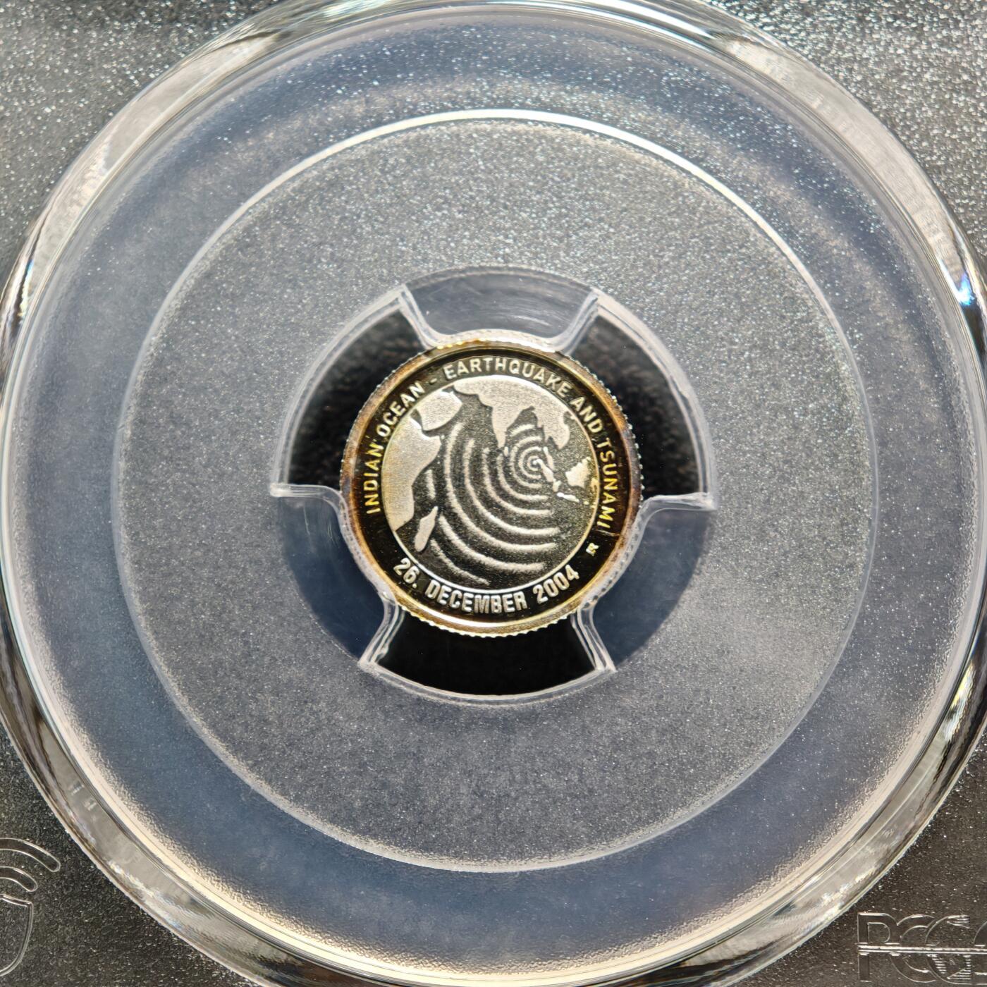 【德藏】世界币章拍卖第165期（拍品征集中~欢迎藏友联系） 2004年 索马里海啸1000先令纪念银币 PCGS MS68