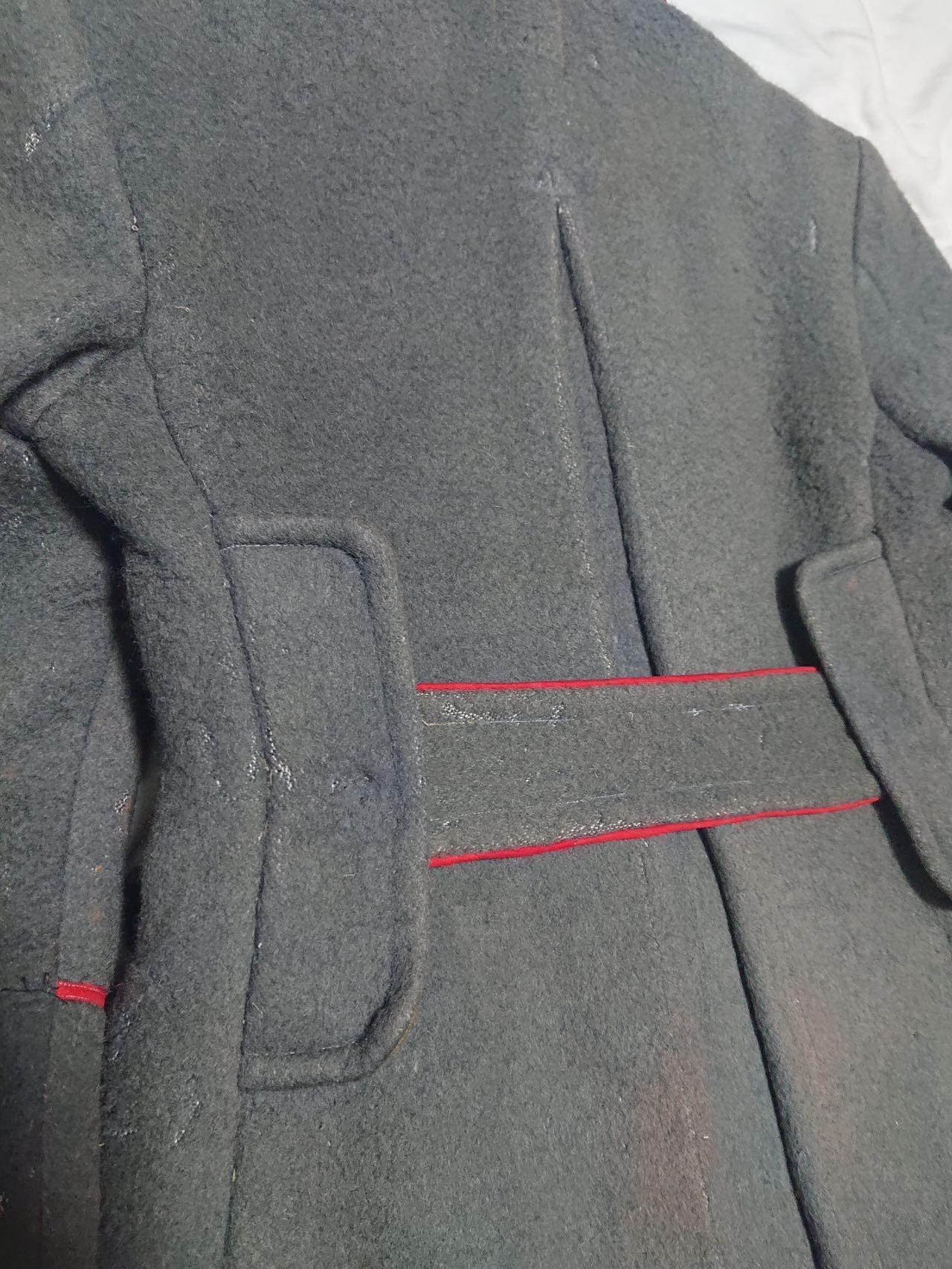 【第伍場】近代勋奖章徽章服饰杂项专场 驻朝鲜？苏式？高阶军官柞蚕丝衬 灰呢大衣 肩宽约53cm、袖长约60cm