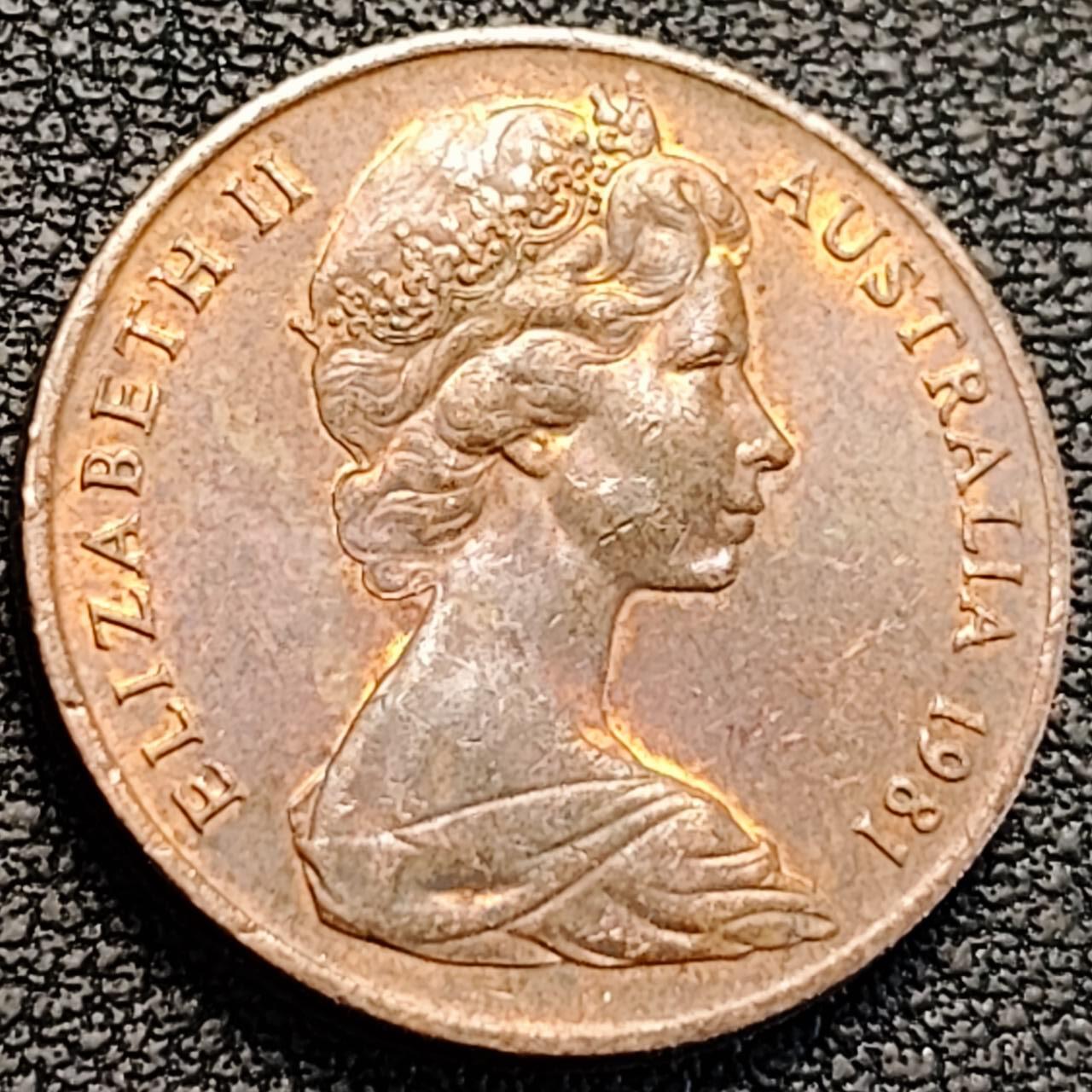 泉币菌-第186场- 小年快乐 精品福利场（本周五和之前的 2月14日发货） 美品 1981年 英属澳大利亚2分铜币 伞蜥蜴斗篷蜥 21.5mm