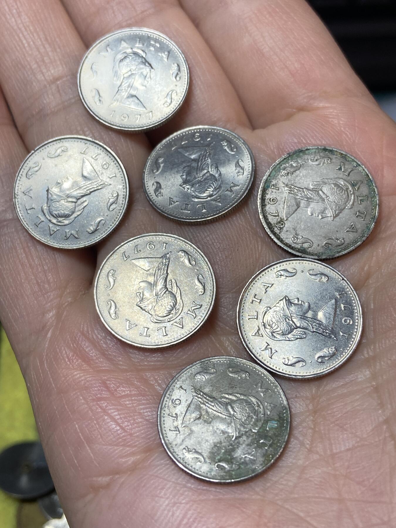 2026年第二十二场(总第一百九十一场）外国好品散币场(免佣金) 马耳他🇲🇹2分7枚：1977年72年(第一套流通硬币)