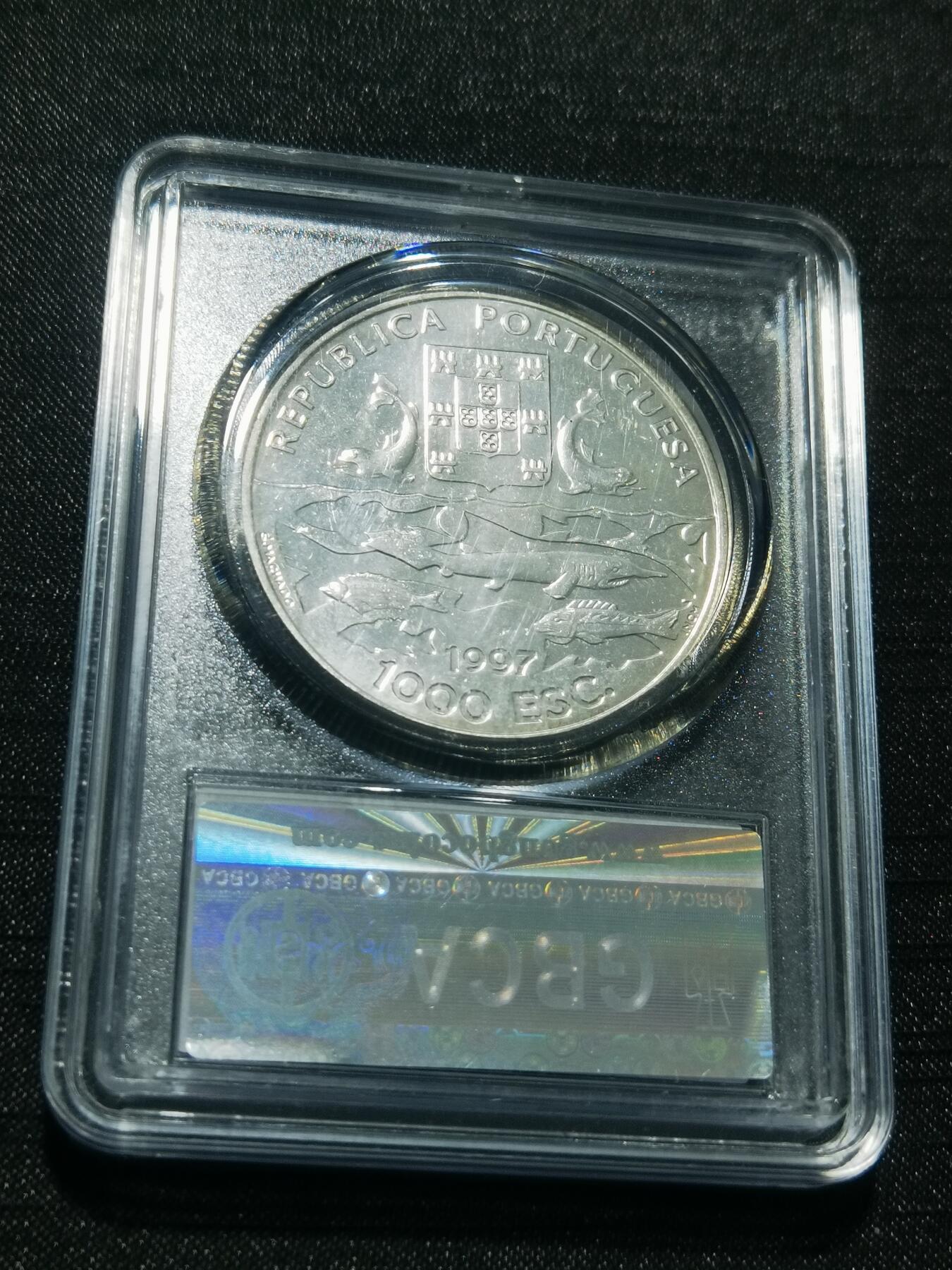 天下钱庄专场欢迎参拍 葡萄牙1000埃斯库多银币