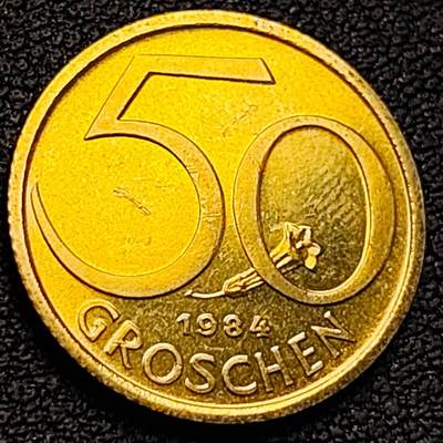 泉币菌-第189场- 情人节快乐 精品福利场 拍品较多 请提前出价（年后发货） - 原铜光极美 牵牛花 奥地利50格罗申 铝青铜币 19.5mm 纪念币铜钱