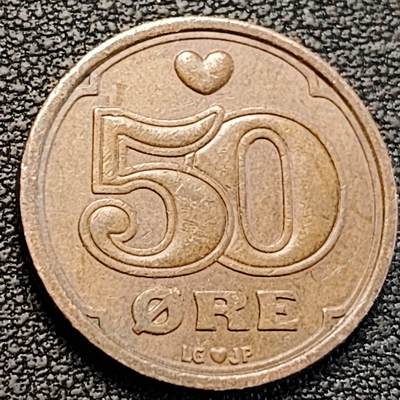 泉币菌-第189场- 情人节快乐 精品福利场 拍品较多 请提前出价（年后发货） - 丹麦50欧尔 爱心币