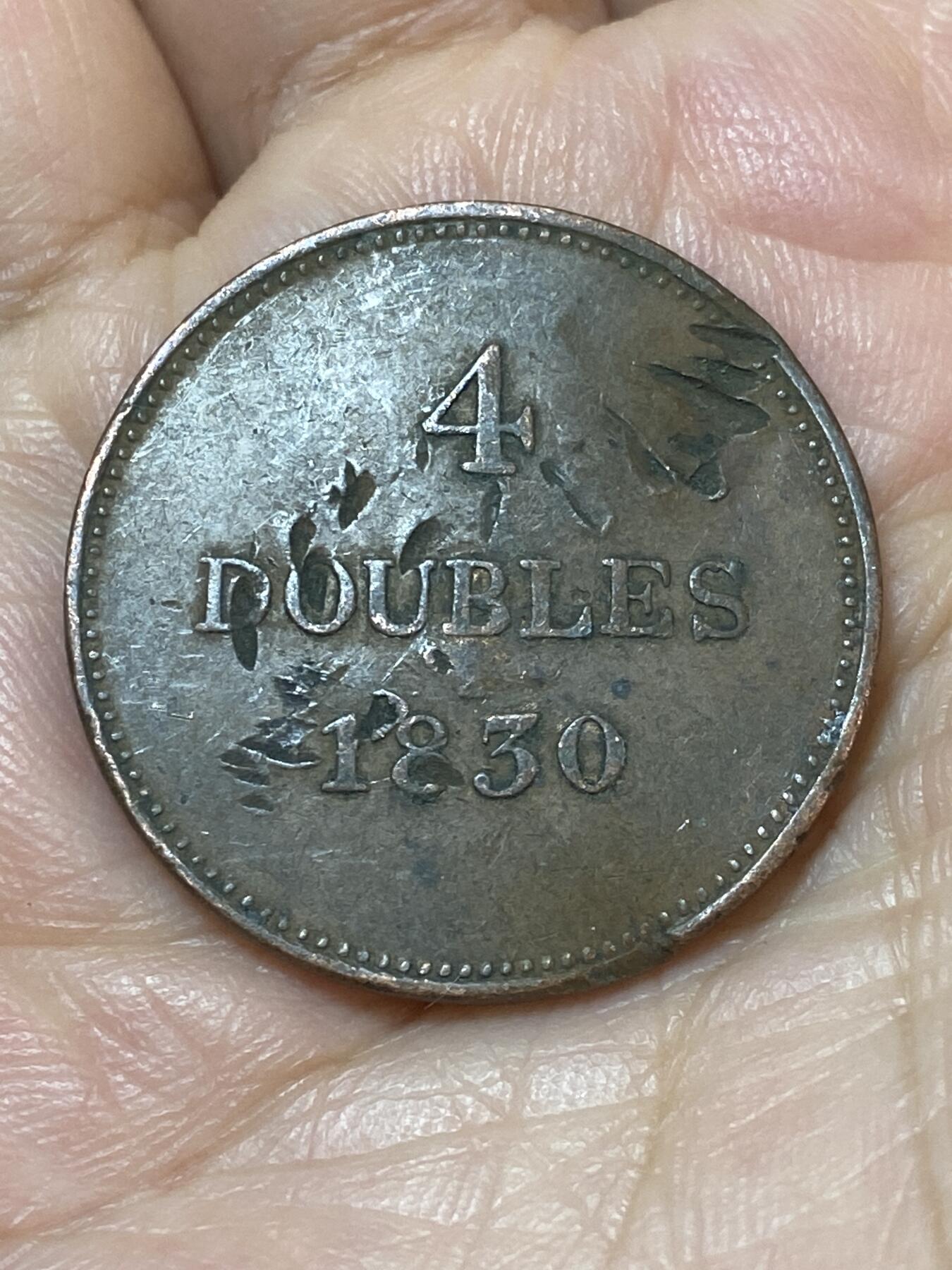 2026年第二十二场(总第一百九十一场）外国好品散币场(免佣金) 英属根西岛🇬🇬1830年4道布(乔治四世逝世年，威廉四世登基年，第一版4道布)