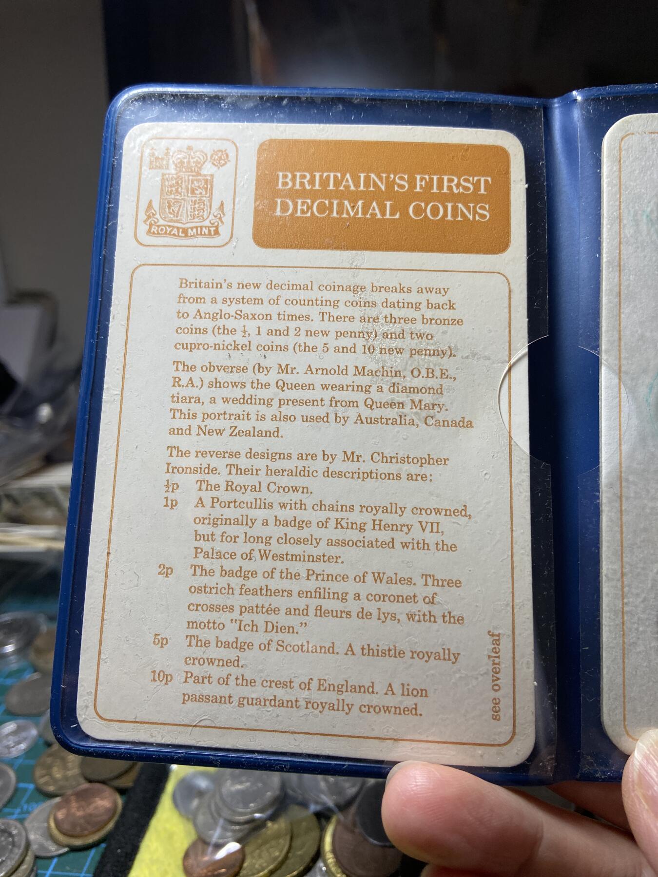 2026年第二十二场(总第一百九十一场）外国好品散币场(免佣金) 英国🇬🇧十进制第一版首发年原册套币5枚