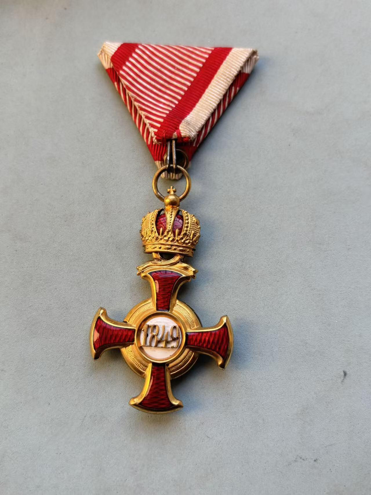 盛世勋华——号角文化勋章邮票专场拍卖第305期 奥匈帝国一级功绩勋章 金制带标 带原盒