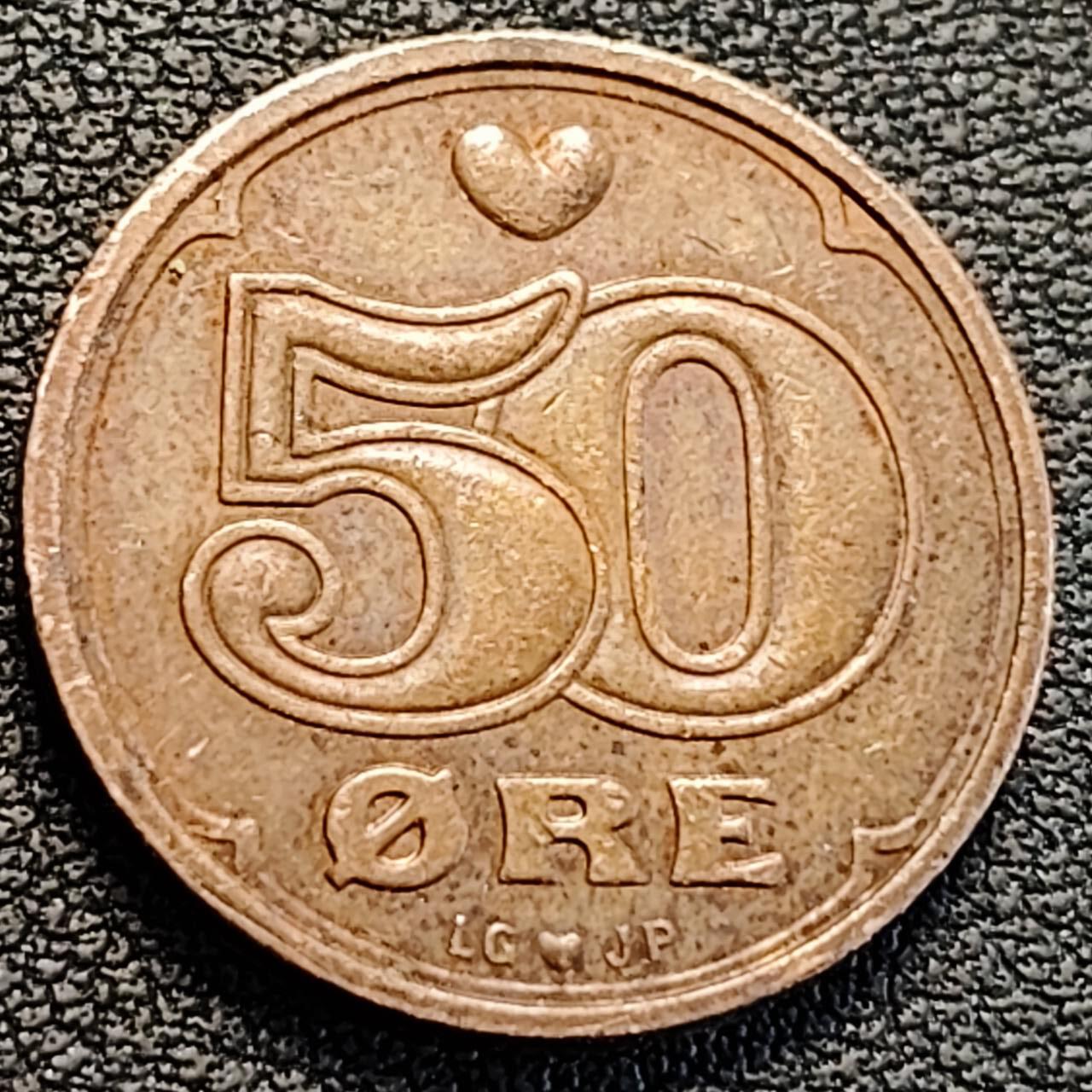 泉币菌-第186场- 小年快乐 精品福利场（本周五和之前的 2月14日发货） 丹麦50欧尔硬币 爱心币