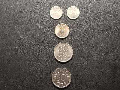 荟藏特别场次第二期——“社长的钢镚堆” - 瑞典硬币批量五枚