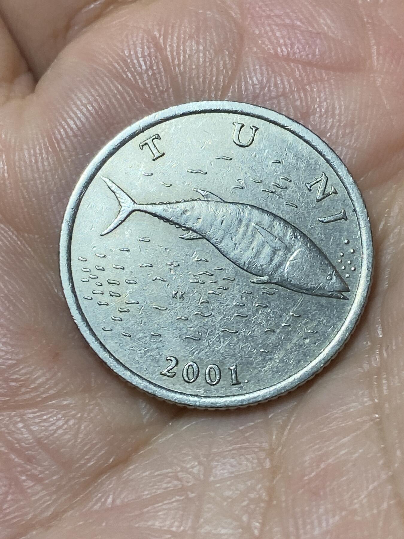 2026年第二十二场(总第一百九十一场）外国好品散币场(免佣金) 克罗地亚🇭🇷2001年2库纳(奇数年，克罗地亚语版)