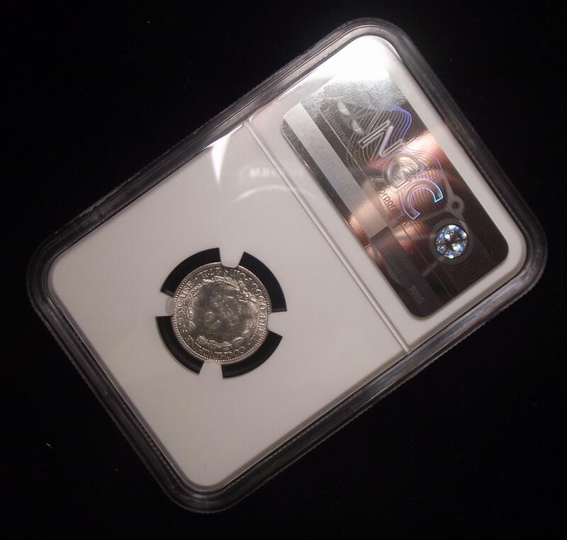 【NGC-MS62】法属交趾1884年10分小坐洋银币