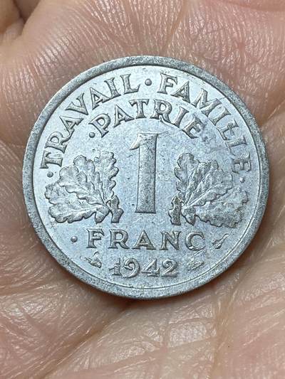 2026年第二十二场(总第一百九十一场）外国好品散币场(免佣金) - 法国1942年1法郎(维希傀儡政府时期)