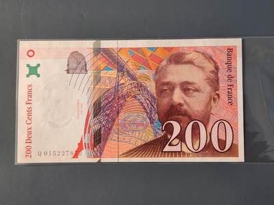 2月10号晚上8点 外国纸币自动截拍第23场 - 法国200几乎全新