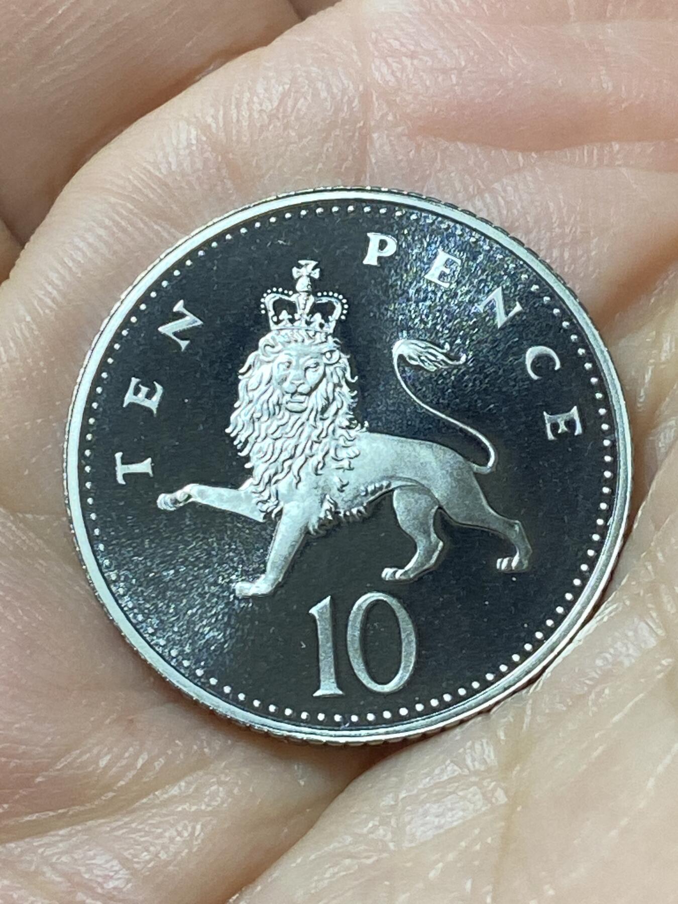 2026年第二十二场(总第一百九十一场）外国好品散币场(免佣金) Proof精制币–英国🇬🇧1996年10便士(伊丽莎白二世中年高冠第二版，小尺寸版，发行量67581枚)