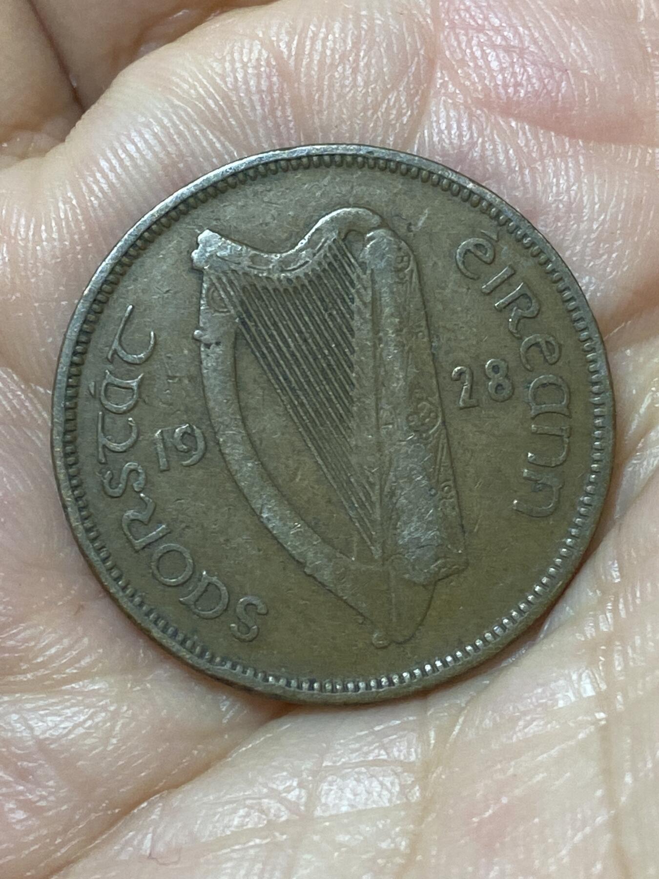 2026年第二十二场(总第一百九十一场）外国好品散币场(免佣金) 爱尔兰1928年1/2便士(英辖自由邦时期，首发年)