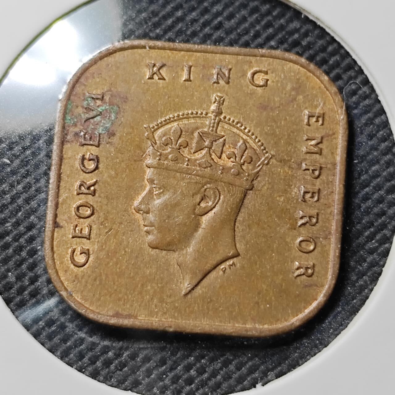 KK钱币收藏小铺  第395期  2月预留时间 周末发货  1945英属海峡马来亚1分