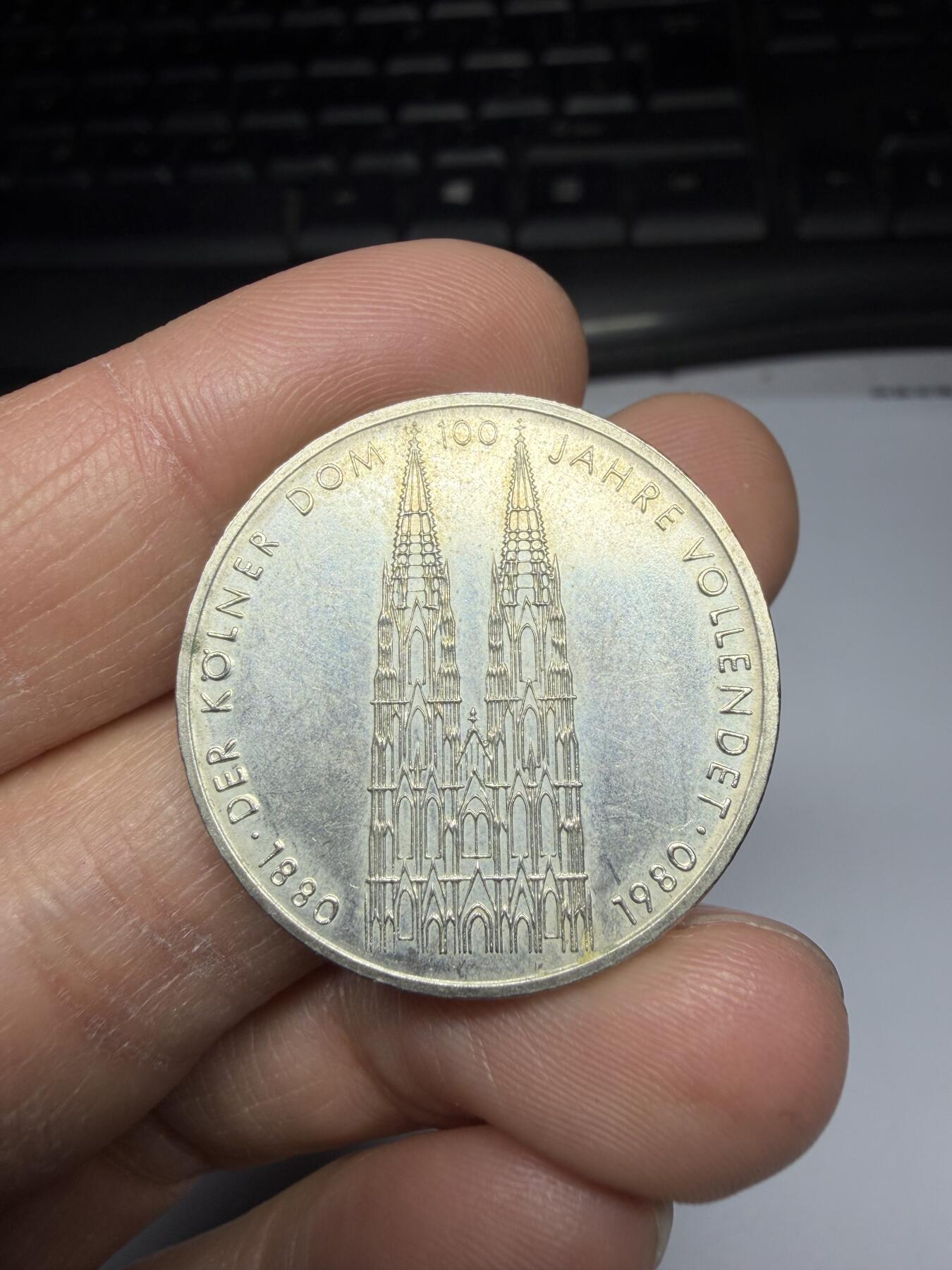 2025年集古藏今外币拍卖第二期-第6场—（总第306拍），可以寄存60天，满160元包邮。 1980年德国5马克纪念币