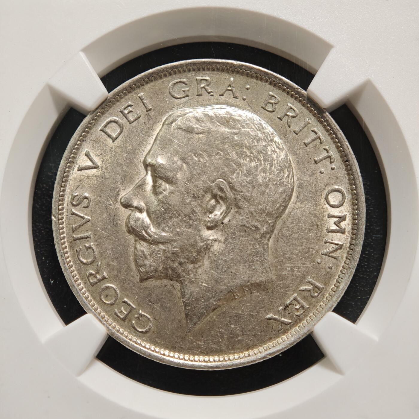 【德藏】世界币章拍卖第165期（拍品征集中~欢迎藏友联系） 1914年 英国乔治五世1/2克朗 NGC AU58