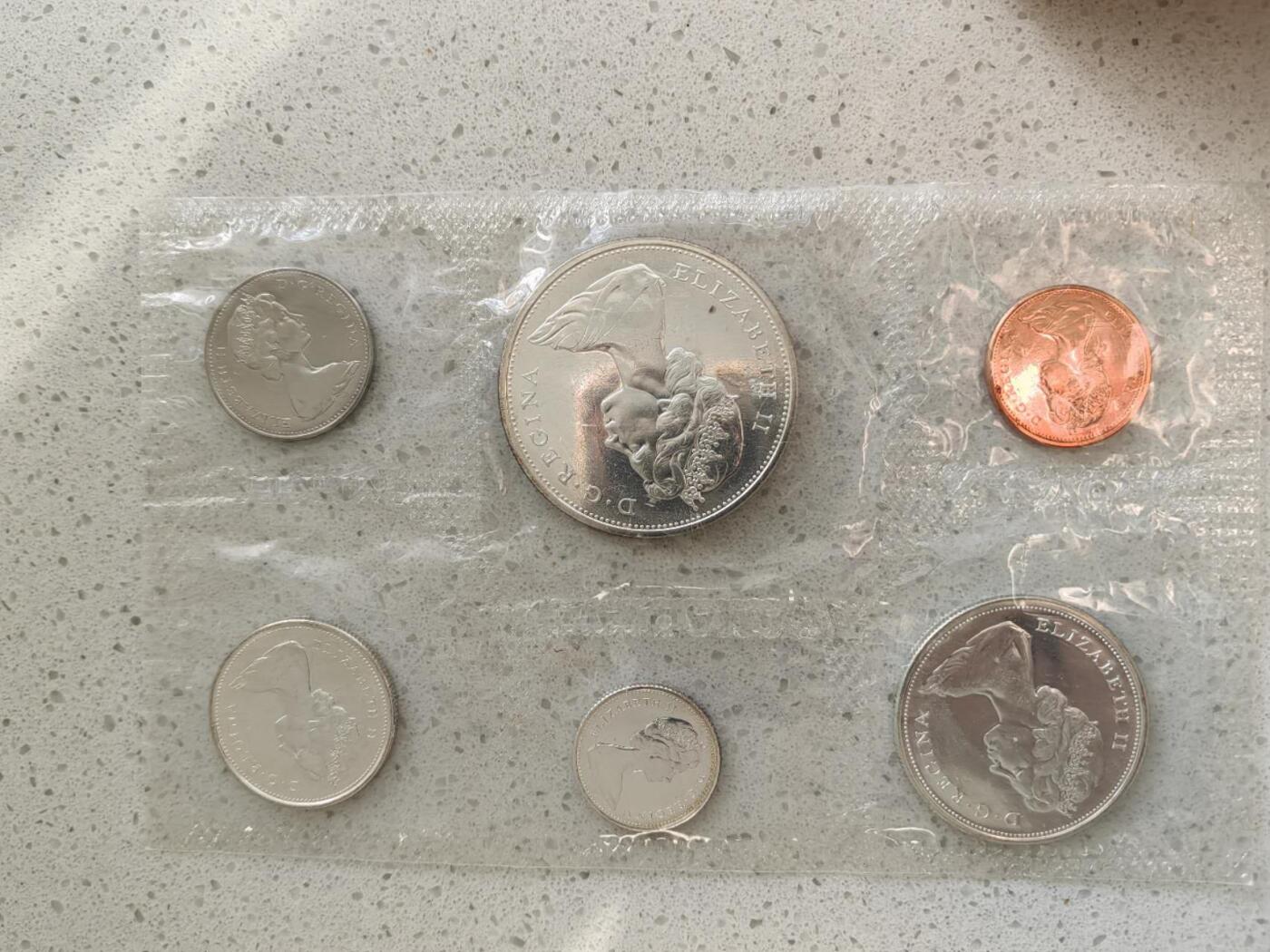 加拿大65年套币原封合计纯银35克