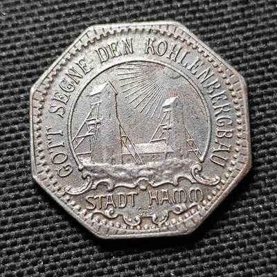 KK钱币收藏小铺  第397期 百期特怕（四拍之一） 2月预留时间 周末发货 - 1919 德紧哈姆市 10芬尼铁币 