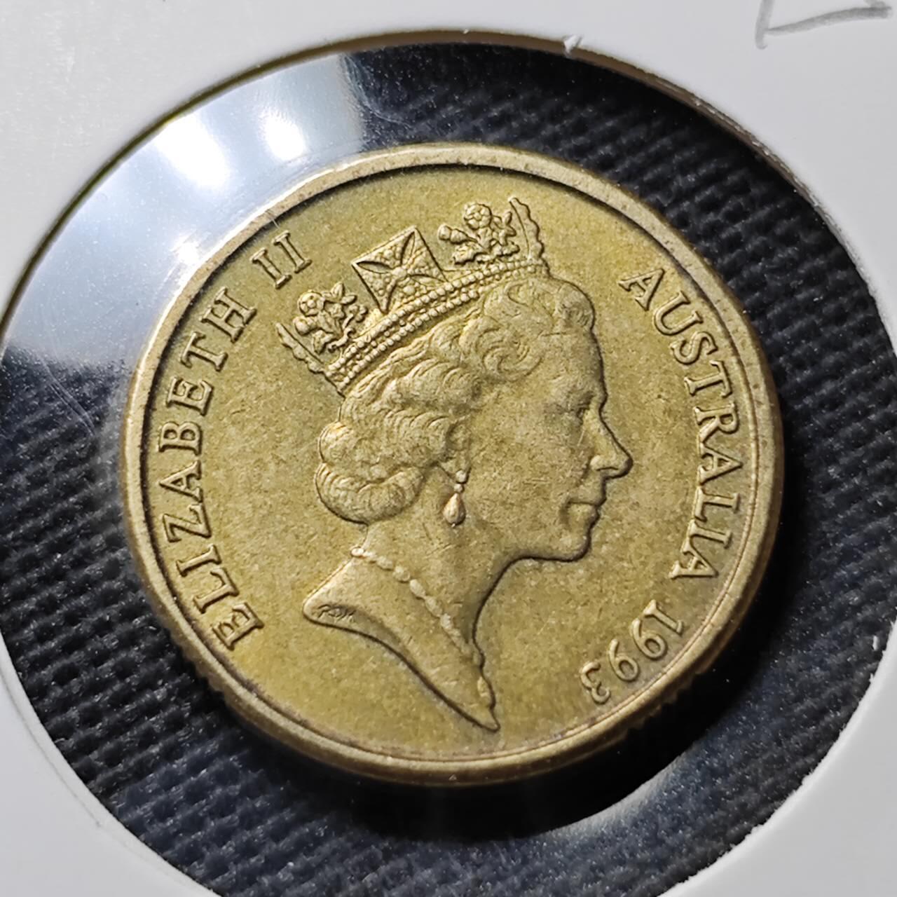 KK钱币收藏小铺  第395期  2月预留时间 周末发货  1993澳大利亚土著人2元