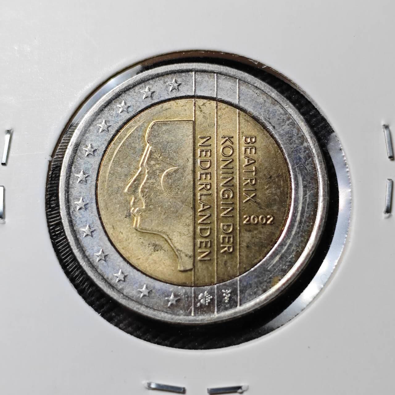 KK钱币收藏小铺  第395期  2月预留时间 周末发货 2002荷兰2欧元 