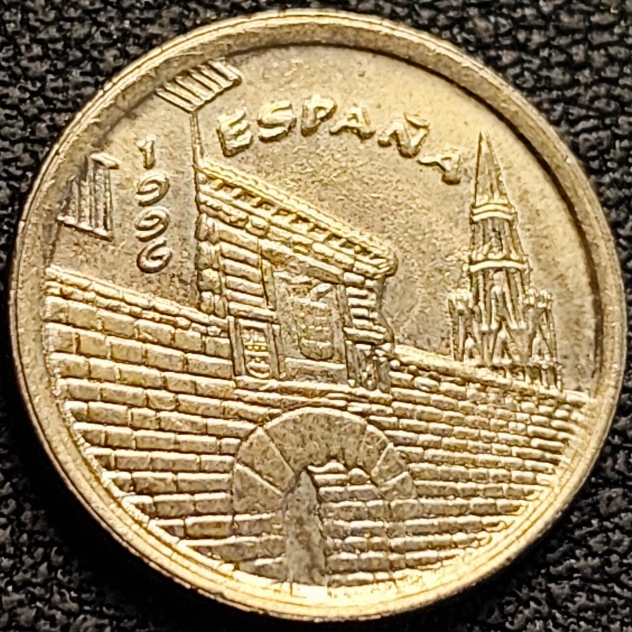 泉币菌-第186场- 小年快乐 精品福利场（本周五和之前的 2月14日发货） 葡萄 拉里奥哈自治区 西班牙1996年 5比塞塔黄铜纪念币 17.5毫米