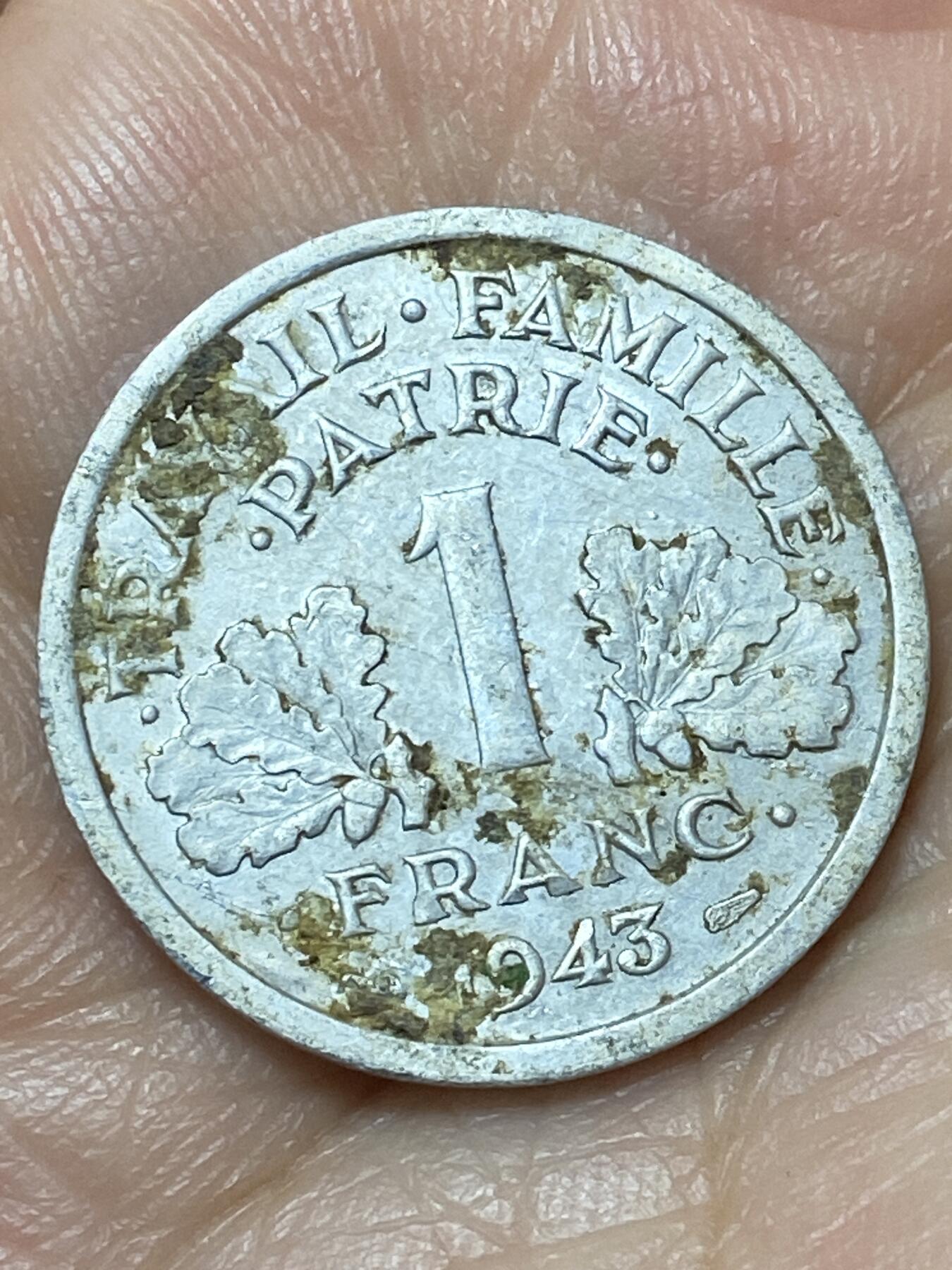 2026年第二十二场(总第一百九十一场）外国好品散币场(免佣金) 法国1943年1法郎(维希傀儡政府时期)
