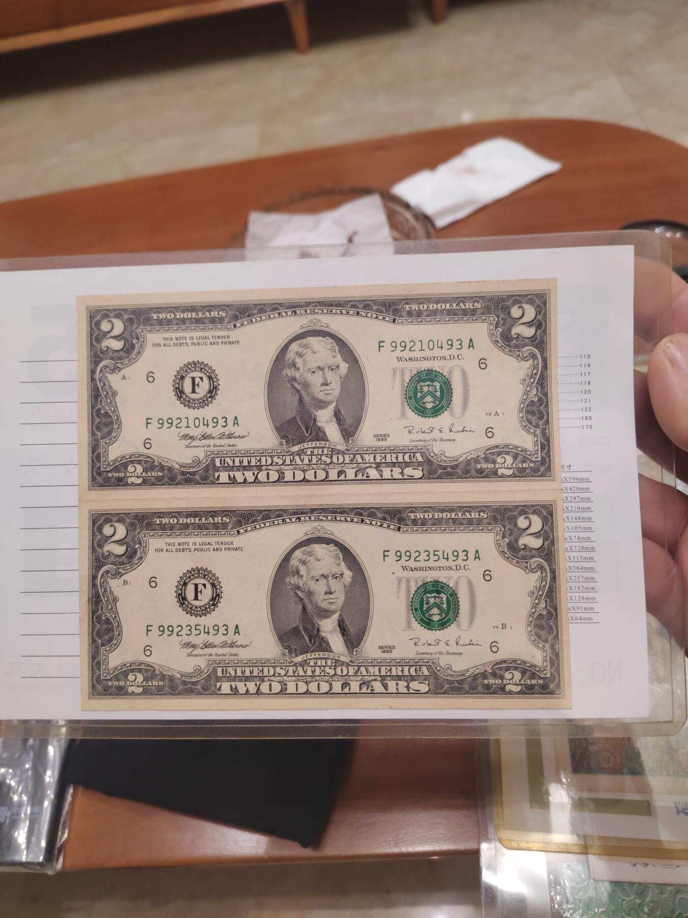 1995年2美元2连体