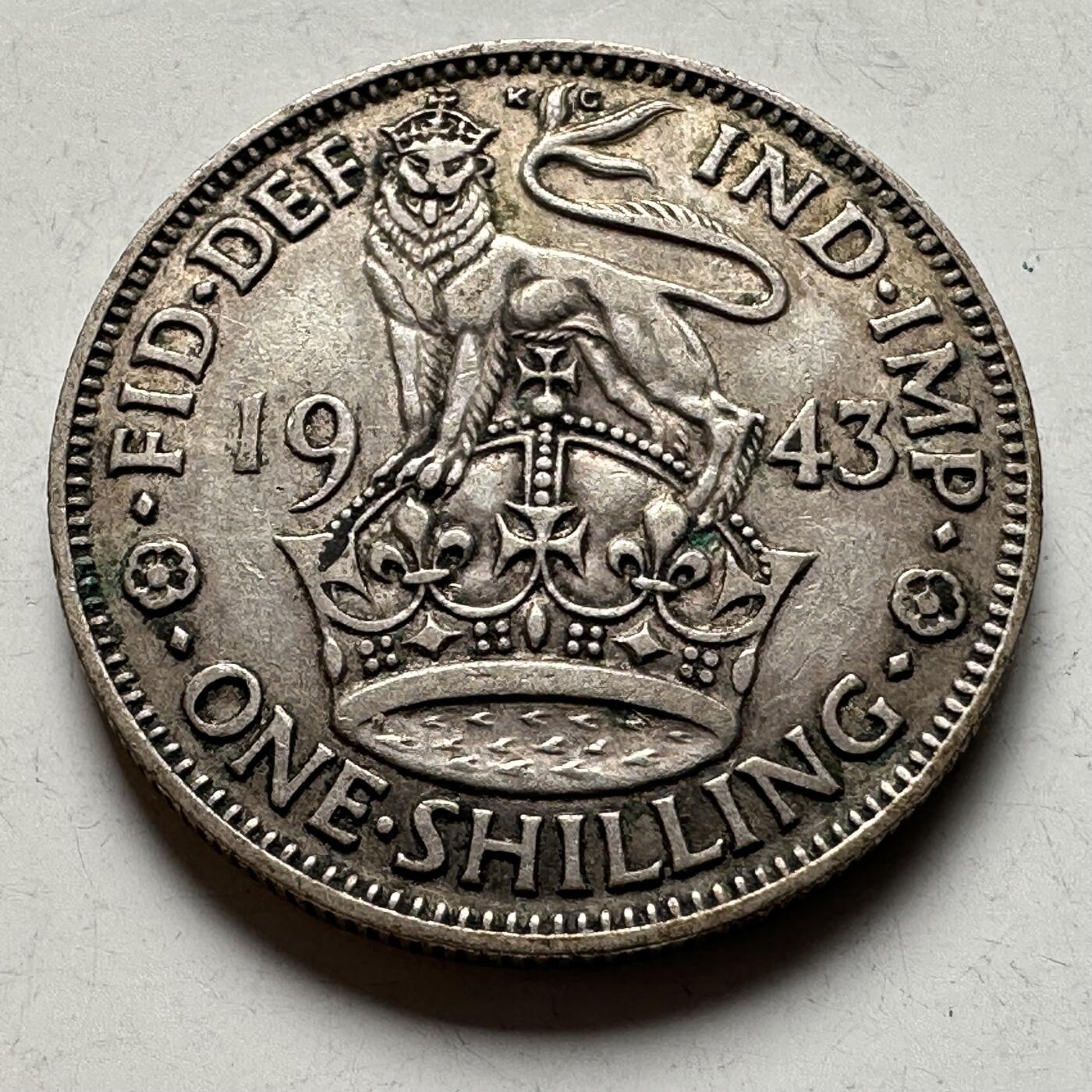 🌹外币初藏🌹🐯2026年第19场 快递已停，正月十五后再发 英国1943年一先令银币 5.6克50%银