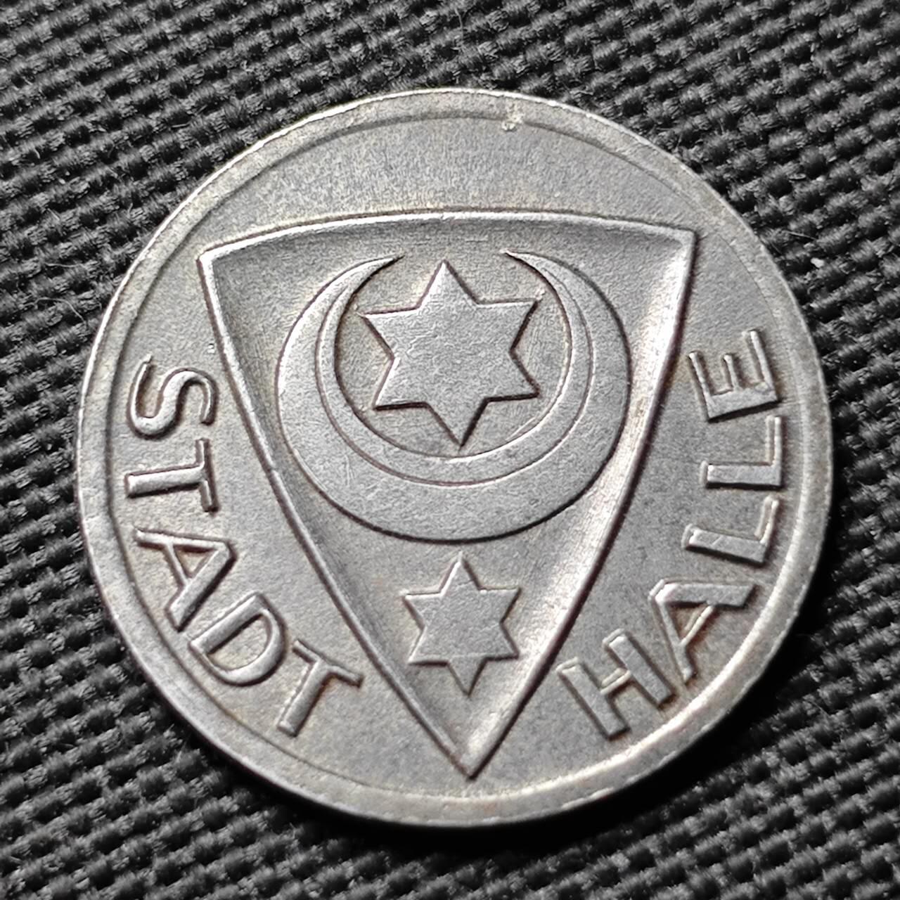 KK钱币收藏小铺  第397期 百期特怕（四拍之一） 2月预留时间 周末发货 1920 德紧哈雷市10芬尼 铁币