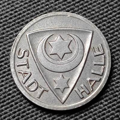 KK钱币收藏小铺  第397期 百期特怕（四拍之一） 2月预留时间 周末发货 - 1920 德紧哈雷市10芬尼 铁币