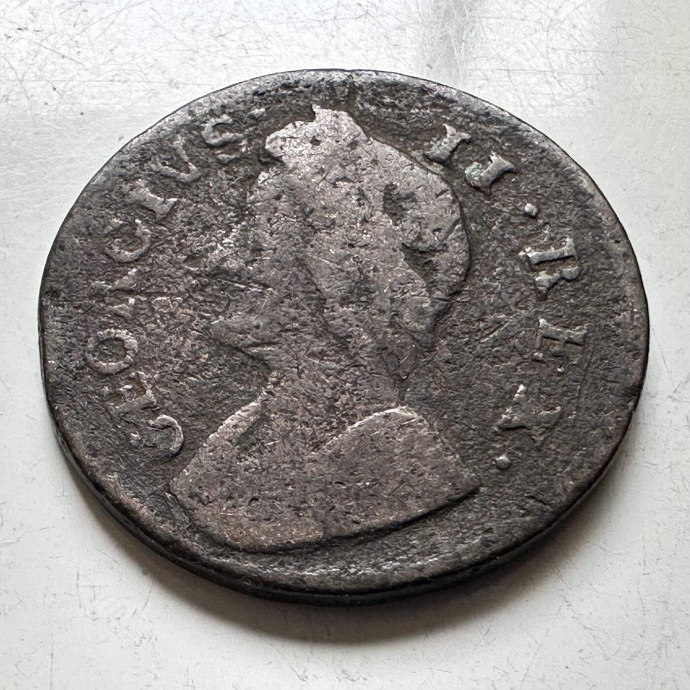 🌹外币初藏🌹🐯2026年第19场 快递已停，正月十五后再发 英国1736年乔治二世1/4便士铜币 