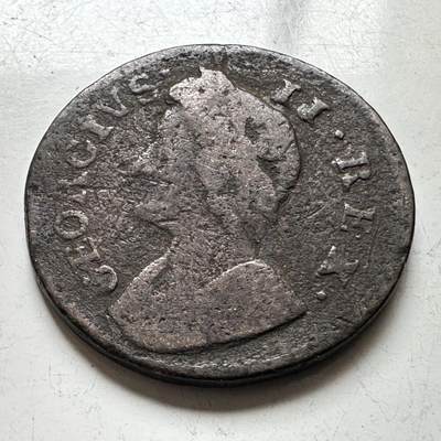 🌹外币初藏🌹🐯2026年第19场 快递已停，正月十五后再发 - 英国1736年乔治二世1/4便士铜币 