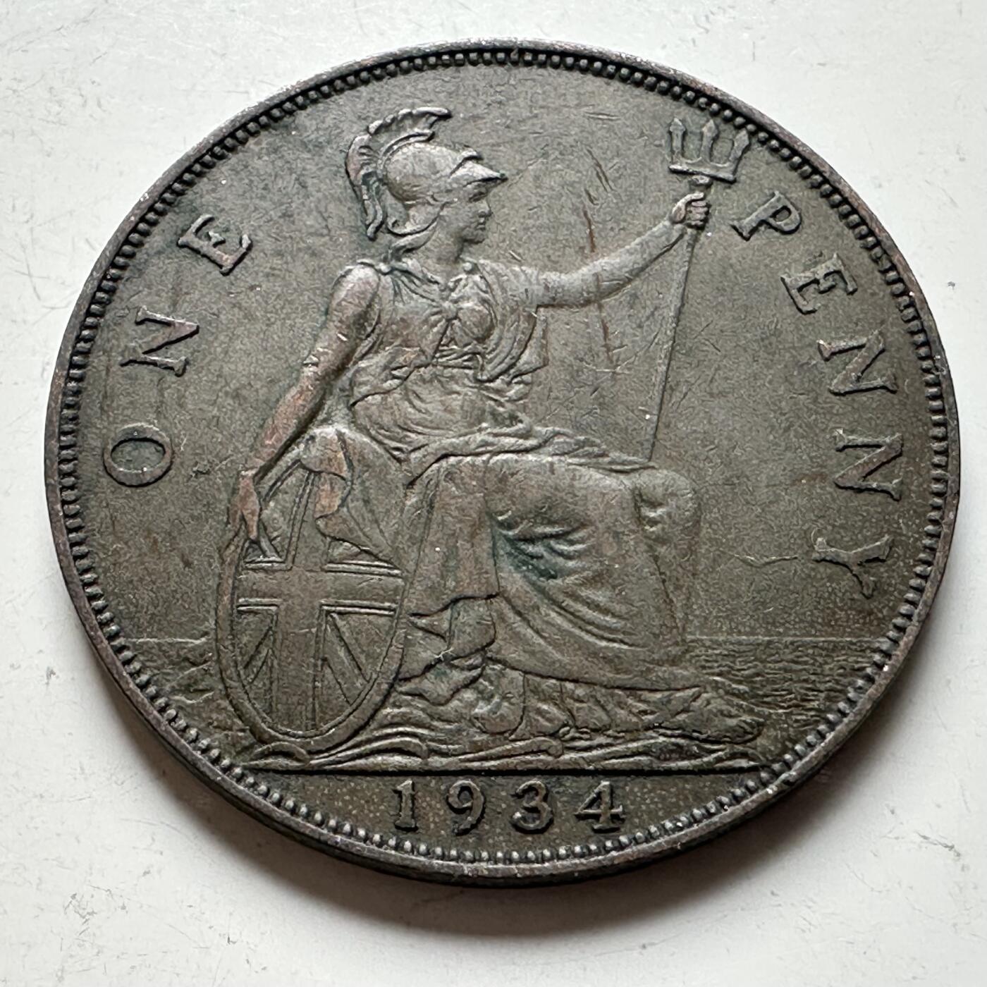 🌹外币初藏🌹🐯2026年第19场 快递已停，正月十五后再发 英国1934年一便士