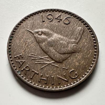 🌹外币初藏🌹🐯2026年第19场 快递已停，正月十五后再发 - 英国1946年1/4便士 一法新 a