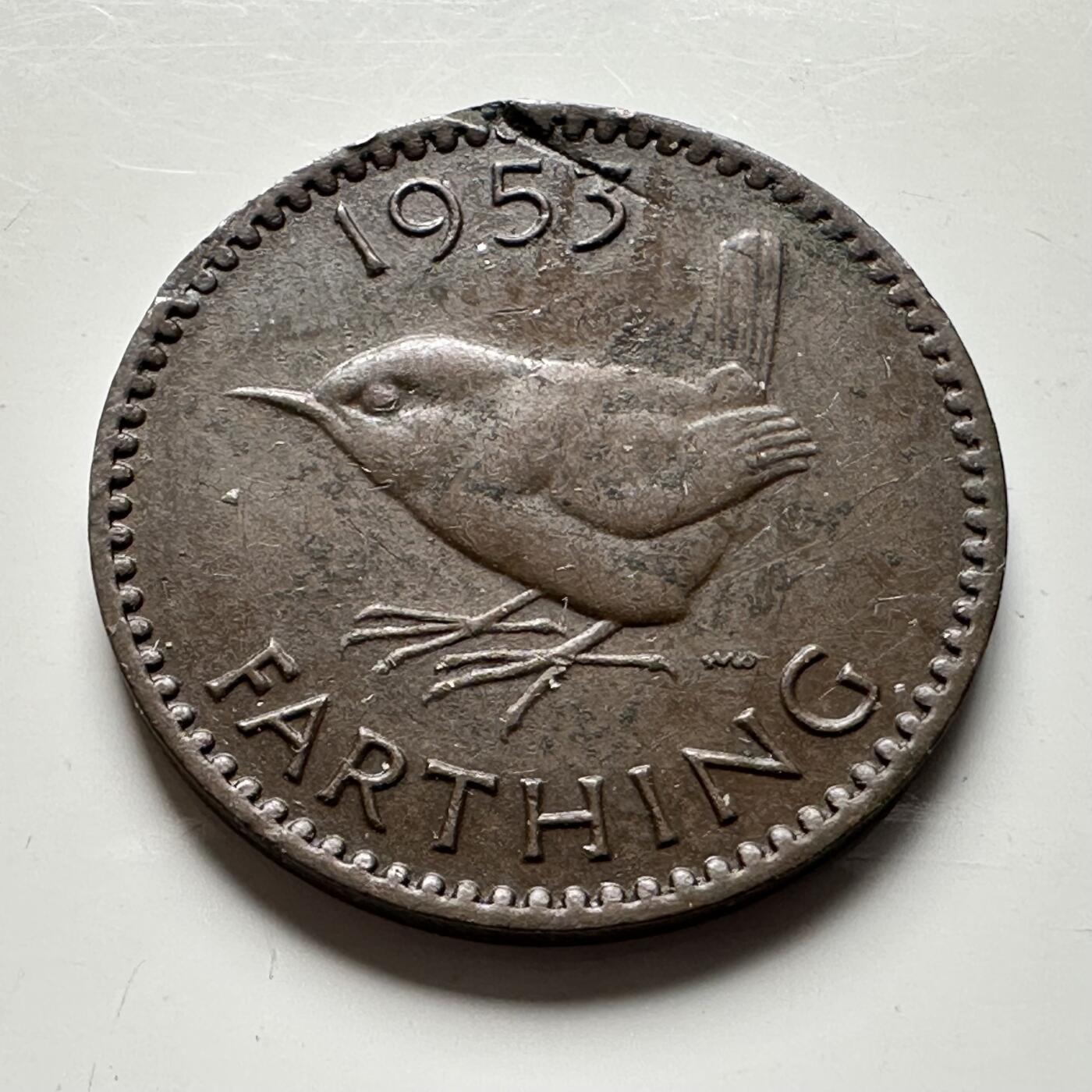 🌹外币初藏🌹🐯2026年第19场 快递已停，正月十五后再发 英国1953年1/4便士 一法新 