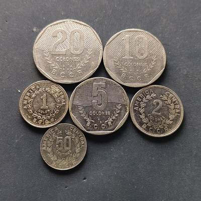 【全场包邮】纯粹捡漏拍502场 - 哥斯达黎加1983-1985年6枚套币