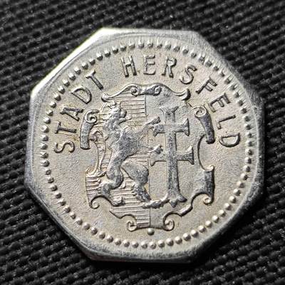 KK钱币收藏小铺  第397期 百期特怕（四拍之一） 2月预留时间 周末发货 - 1918 德紧赫斯费尔德 10芬尼铁币 