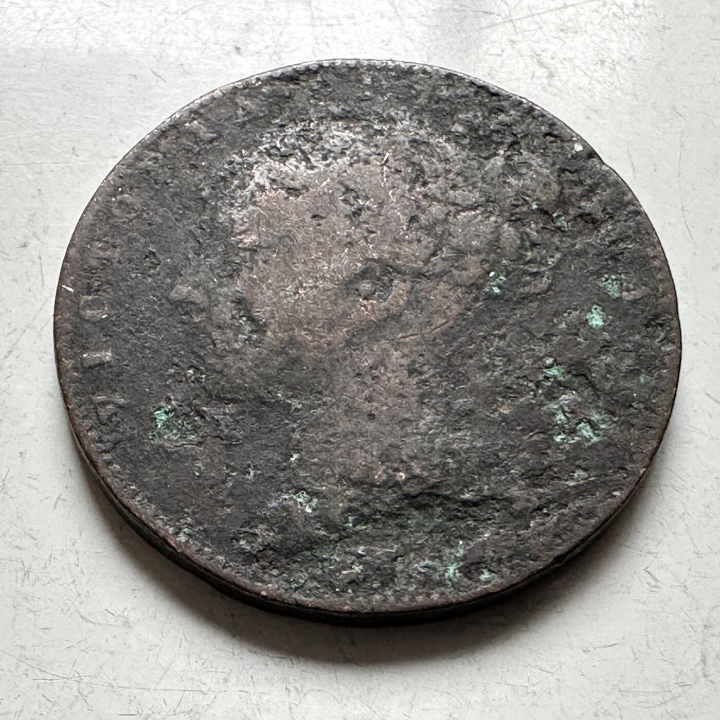 🌹外币初藏🌹🐯2026年第19场 快递已停，正月十五后再发 英国184X年1/4便士 一法新