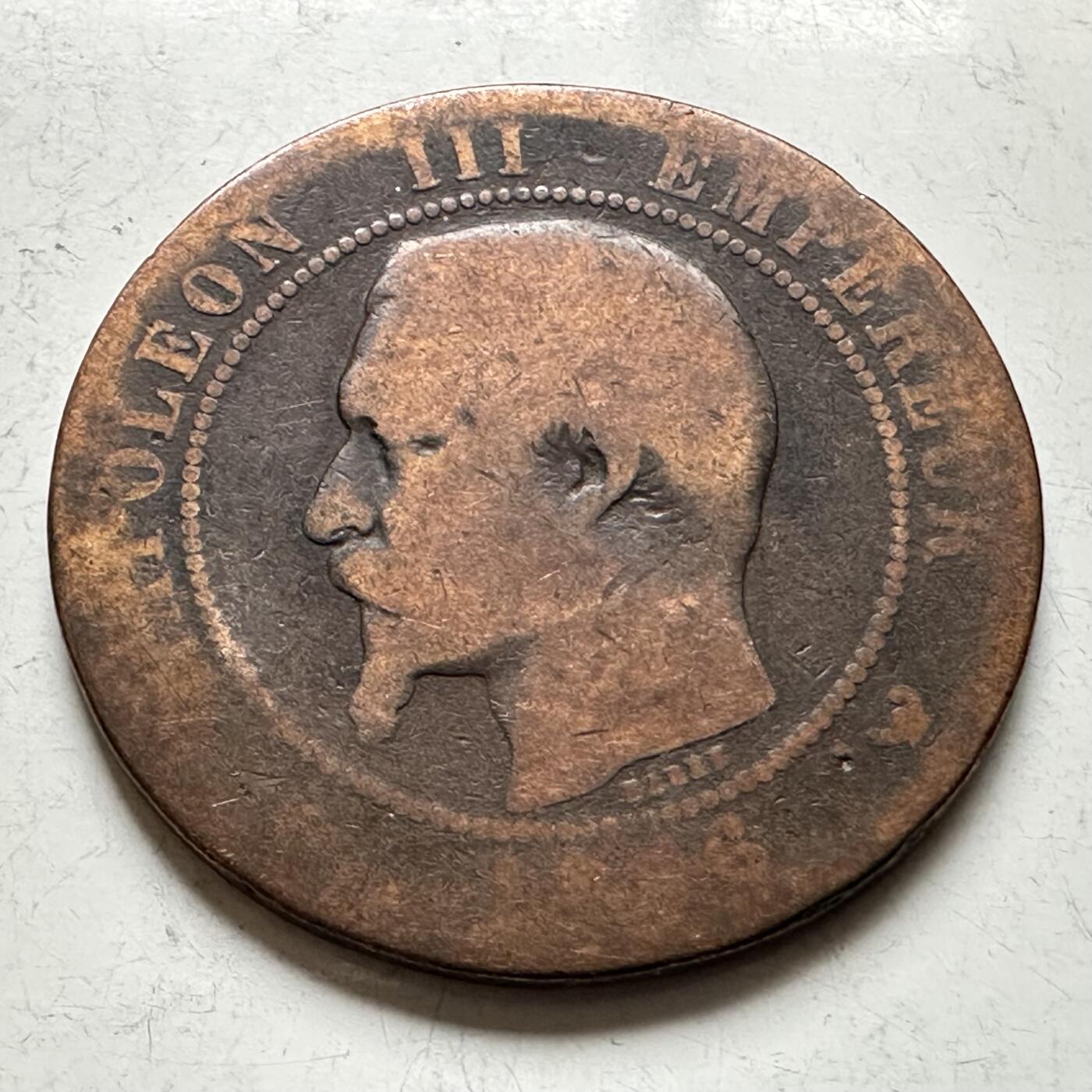 🌹外币初藏🌹🐯2026年第19场 快递已停，正月十五后再发 法国拿三 10分铜币