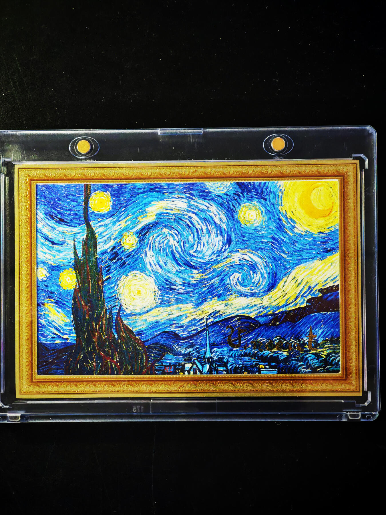 琦卡当当铺～第33期★★好多小漏~马上就结束了快来~支持寄存★★~【9点40结束】扫码加群抽[包邮券]~ 世界名画珍藏-星月夜-140x170mm-带卡砖无盒-1张