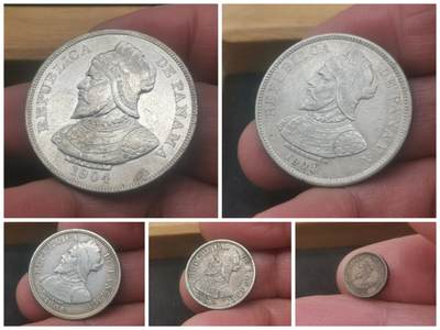 巴拿马1904年五枚银币 巴拿马1904年五枚银币
