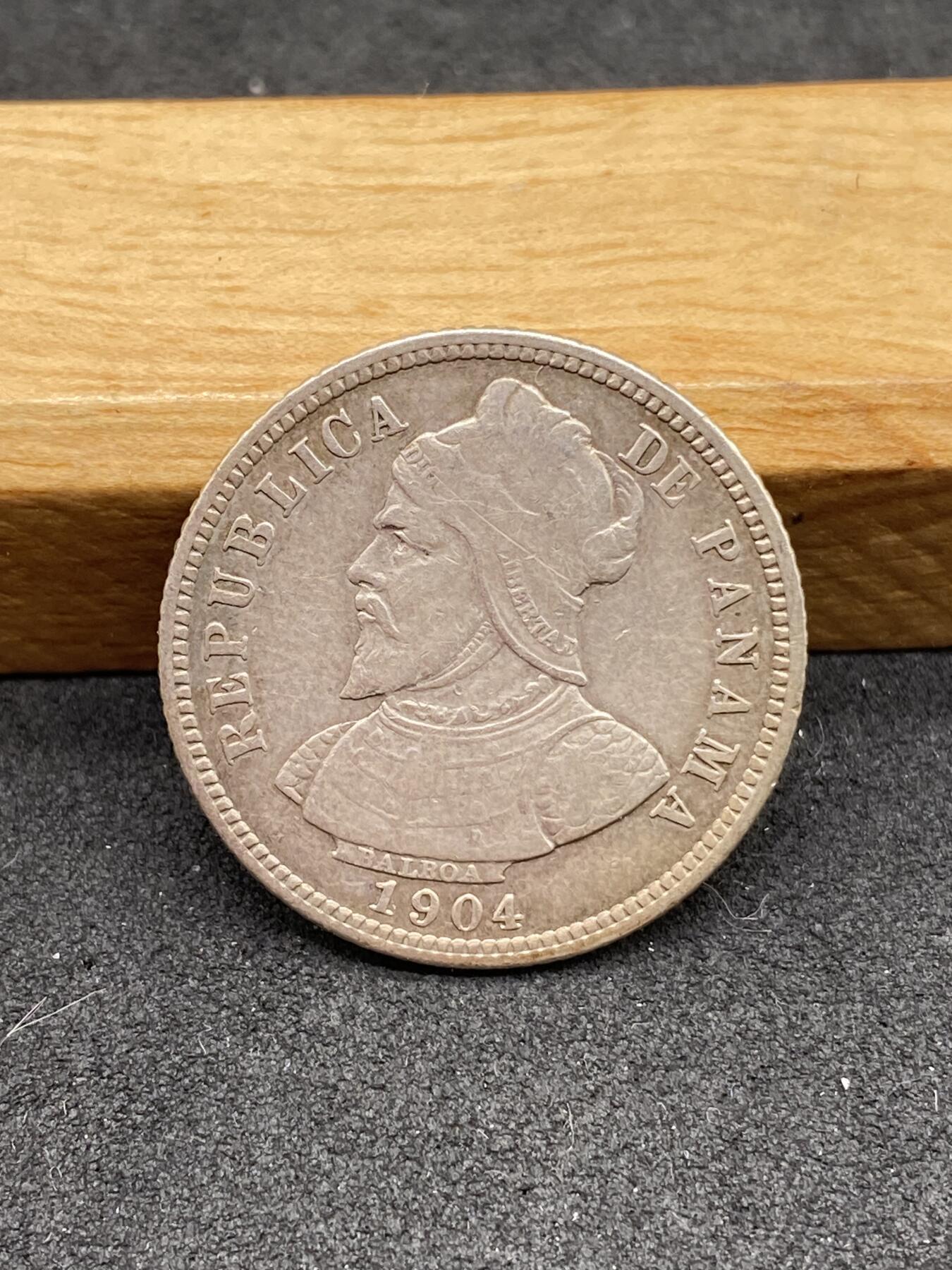巴拿马1904年五枚银币