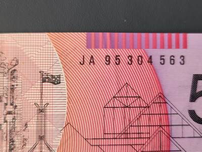 2月10号晚上8点 外国纸币自动截拍第23场 - 澳大利亚塑料钞 1995年5元 极美品