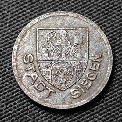 KK钱币收藏小铺  第397期 百期特怕（四拍之一） 2月预留时间 周末发货 - 1918 德紧席根市10芬尼 铁币