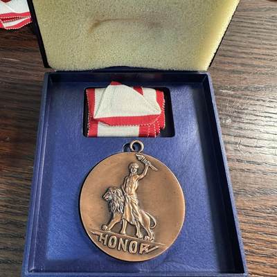 蒂克钱币 -第58场 日本企业章 徽章专场 - 日本三菱集团 第二回全三菱陆上竞技大会铜奖牌 70mm