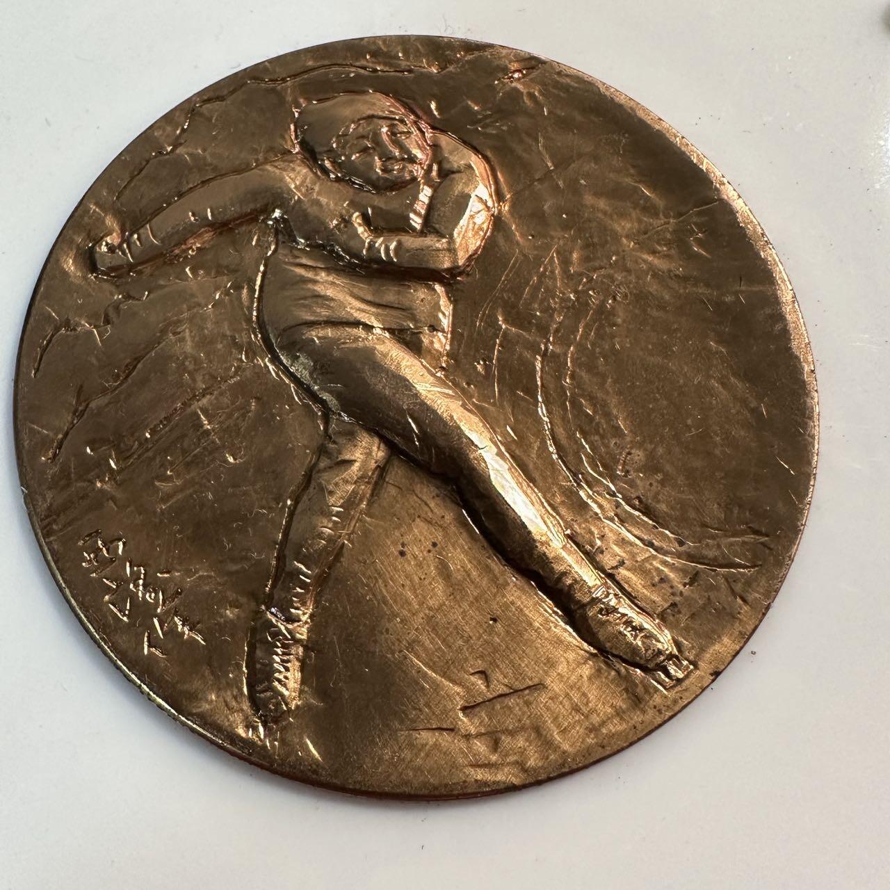 蒂克钱币 -第58场 日本企业章 徽章专场 造币局制 1972年 札幌冬奥会 铜章 50mm 90g 