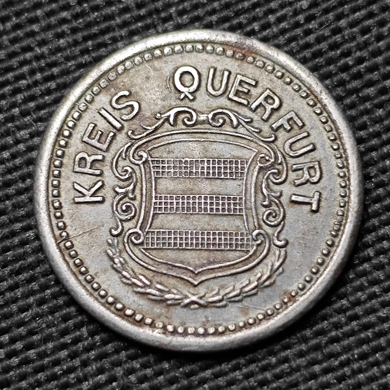 KK钱币收藏小铺  第397期 百期特怕（四拍之一） 2月预留时间 周末发货  1918 德紧奎尔福特10芬尼 铁币