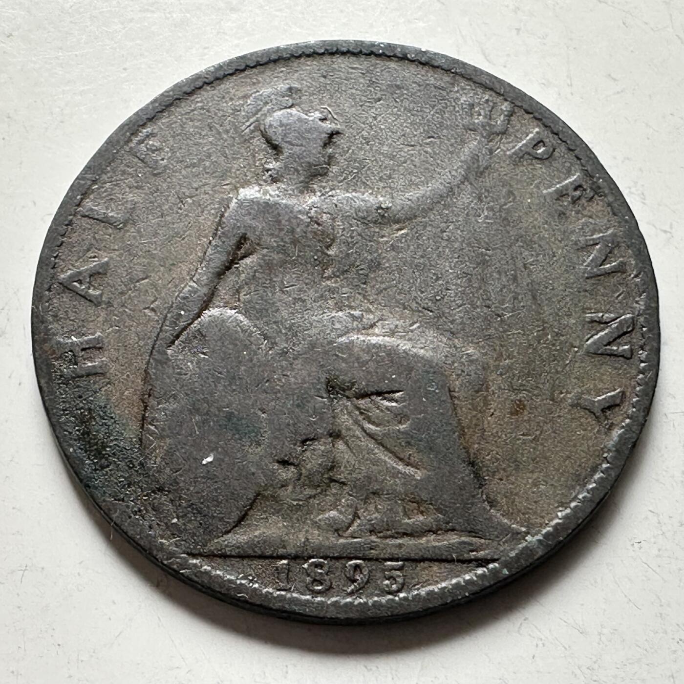 🌹外币初藏🌹🐯2026年第19场 快递已停，正月十五后再发 英国1895年1/2便士 半便士