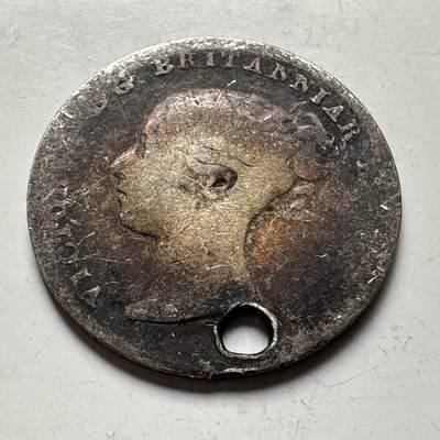 🌹外币初藏🌹🐯2026年第19场 快递已停，正月十五后再发 - 英国维多利亚三便士银币 92.5%高银 a